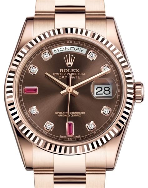 rolex day date rose gold oyster bracelet|rolex day date oro.